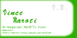 vince maroti business card